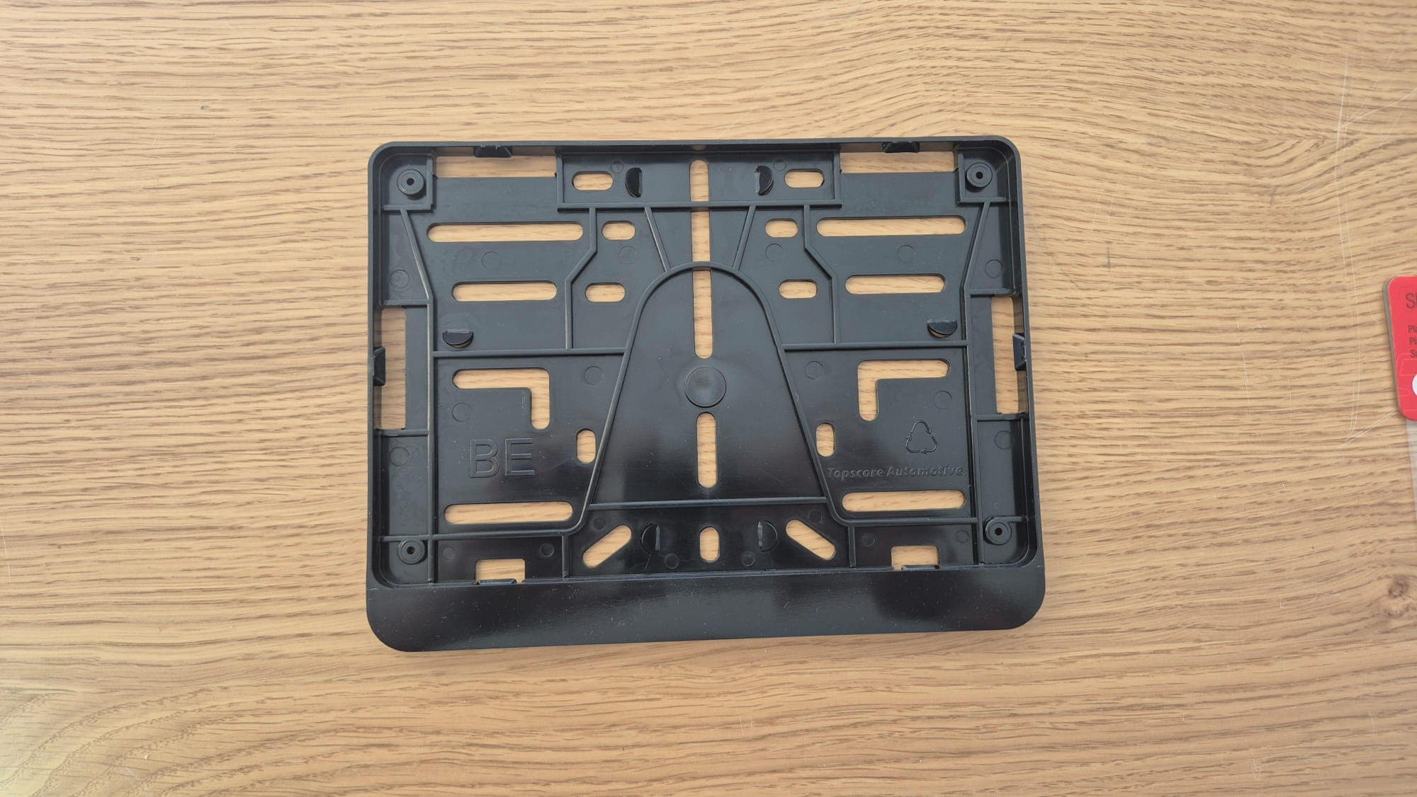 Porte-plaque moto PVC noir 210x140 mm plaque immatriculation belgique